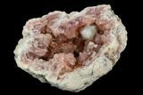 Pink Amethyst Geode Half - Very Sparkly Crystals #127314-2